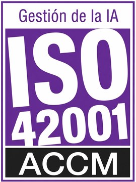 ACCM ISO/IEC 42001 (AI management) seal